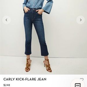 Veronica Beard Carly Kick Flare Cropped Jeans